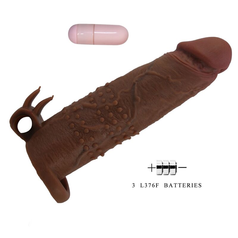 PRETTY LOVE - QUILLON FUNDA PARA PENE VIBRADORA 20 CM Ø 4 CM COLOR MARRÓN