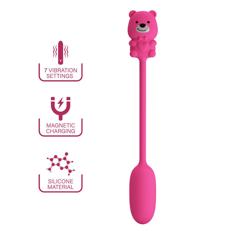PRETTY LOVE - OLSON HUEVO VIBRADOR CON MANDO POR CABLE RECARGABLE ROSA