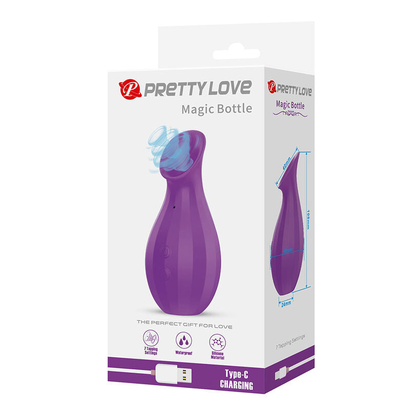 PRETTY LOVE - MAGIC BOTTLE SUCCIONADOR DE CLÍTORIS RECARGABLE MORADO