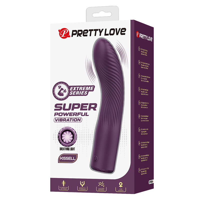 PRETTY LOVE - KISSELL VIBRADOR RECARGABLE 10 FUNCIONES MORADO