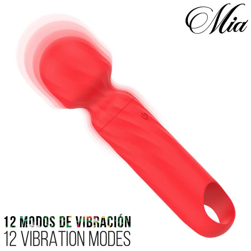 MIA - LUCY ELLEN MINI WAND MASSAGER RECARGABLE USB ROJO