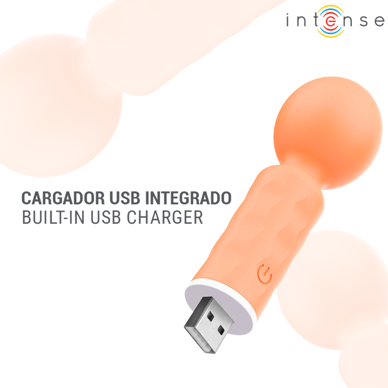 INTENSE - JARED MINI WAND MASSAGER RECARGABLE USB NARANJA