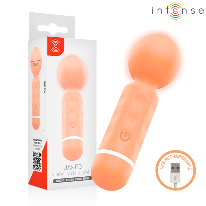 INTENSE - JARED MINI WAND MASSAGER RECARGABLE USB NARANJA
