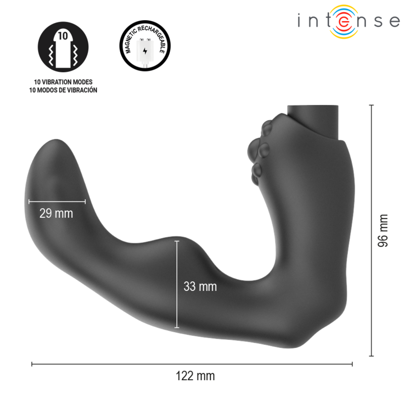 INTENSE - HENRY MASAJEADOR PROSTÁTICO RECARGABLE USB NEGRO