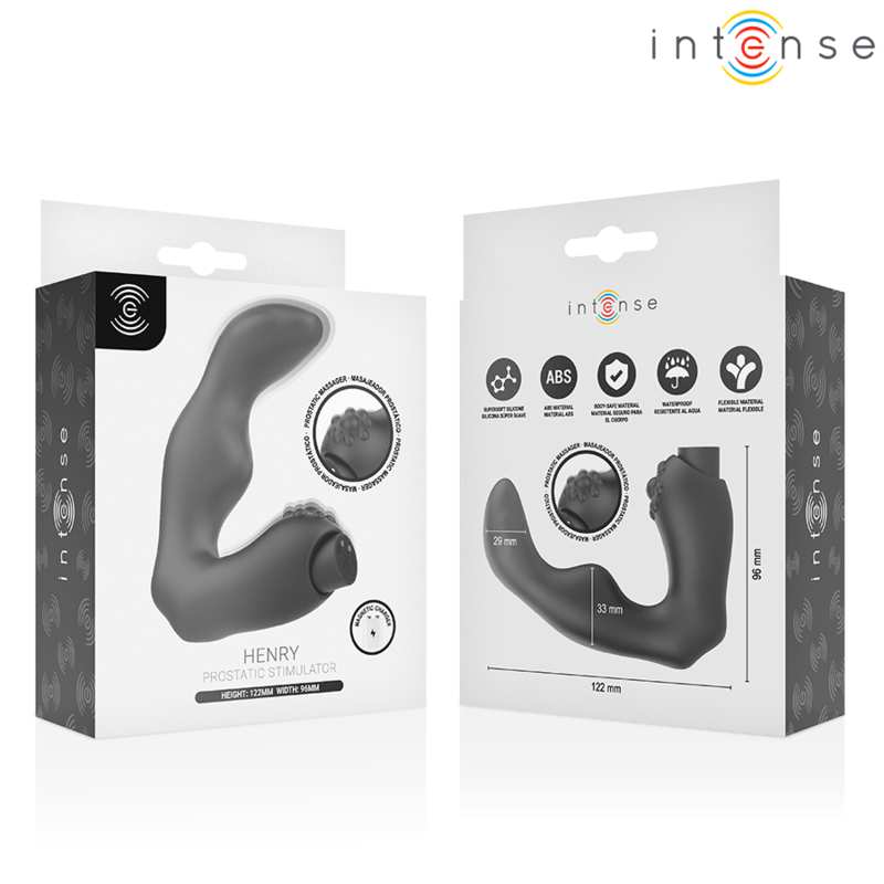INTENSE - HENRY MASAJEADOR PROSTÁTICO RECARGABLE USB NEGRO