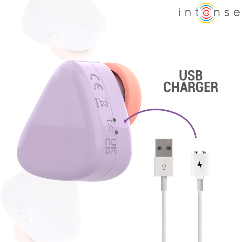 INTENSE - CUKI ESTIMULADOR DE CLÍTORIS POR SUCCIÓN RECARGABLE USB LILA