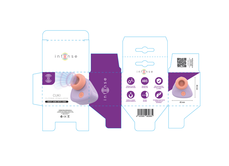 INTENSE - CUKI ESTIMULADOR DE CLÍTORIS POR SUCCIÓN RECARGABLE USB LILA