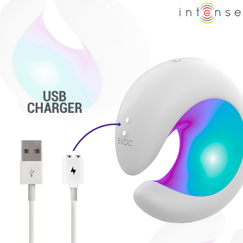 INTENSE - ASTON ESTIMULADOR DE CLÍTORIS POR SUCCIÓN Y VIBRACIÓN RECARGABLE USB BLANCO