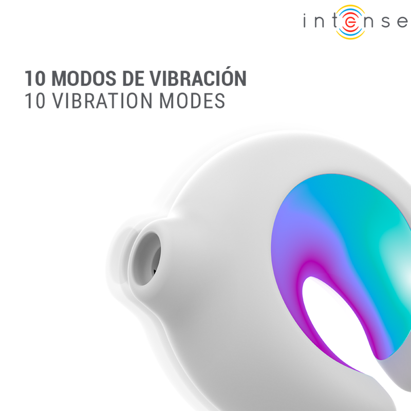 INTENSE - ASTON ESTIMULADOR DE CLÍTORIS POR SUCCIÓN Y VIBRACIÓN RECARGABLE USB BLANCO