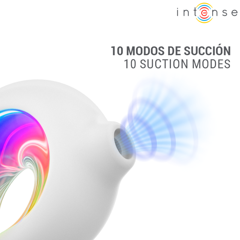 INTENSE - ASTON ESTIMULADOR DE CLÍTORIS POR SUCCIÓN Y VIBRACIÓN RECARGABLE USB BLANCO