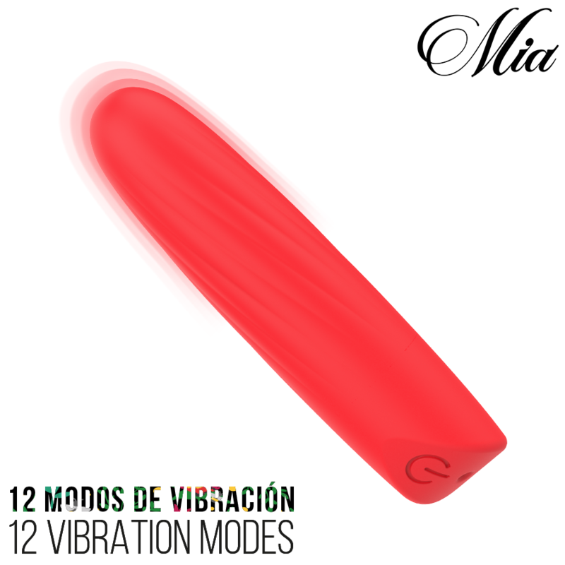 MIA - LUCY ELLEN MINI VIBRADOR RECARGABLE USB ROJO