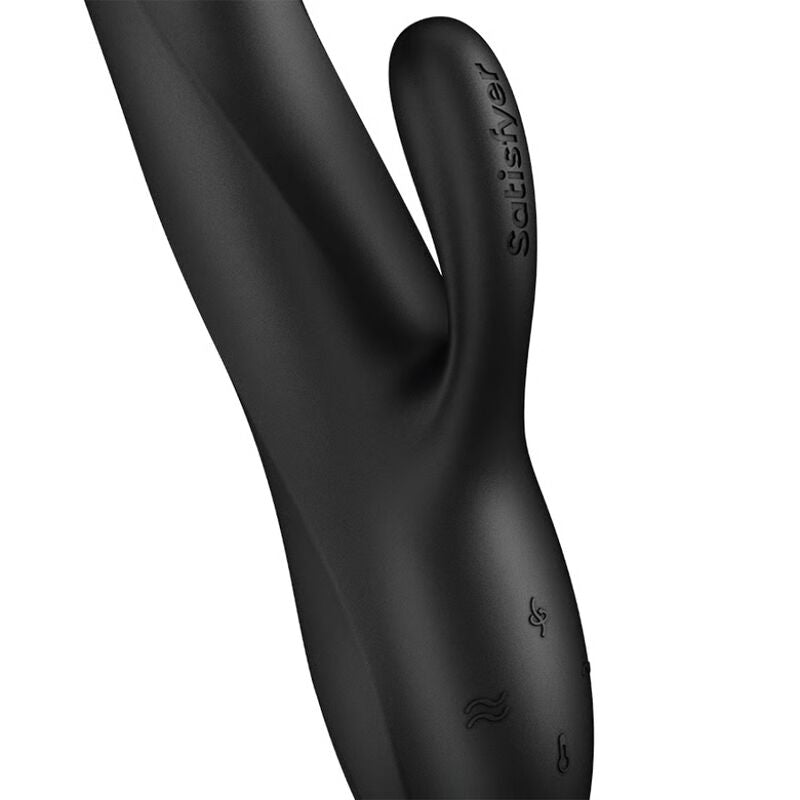 SATISFYER - HEAT FLEX 3 VIBRADOR RABBIT CON CALOR NEGRO
