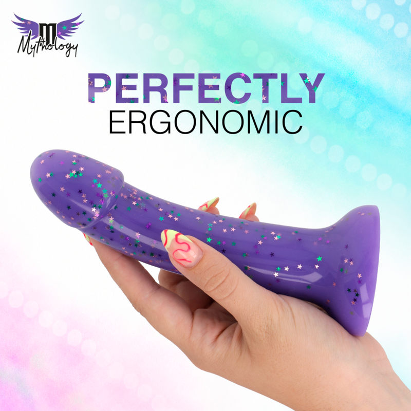 MYTHOLOGY - LYRA 10 DILDO DE SILICONA 17 CM Ø 3,6 CM MORADO MOTEADO