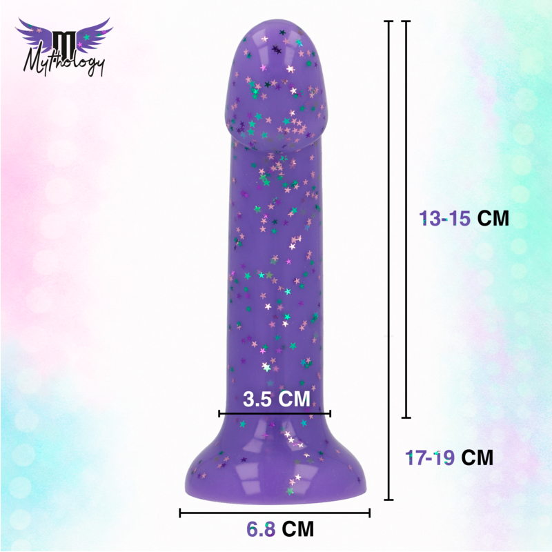 MYTHOLOGY - LYRA 10 DILDO DE SILICONA 17 CM Ø 3,6 CM MORADO MOTEADO