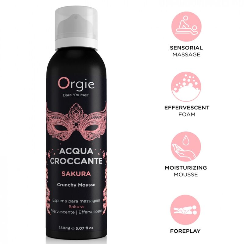 ORGIE - ACQUA CROCCANTE ESPUMA CRUJIENTE SAKURA PARA MASAJE 150 ML