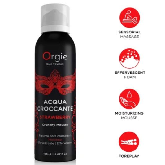 ORGIE - ACQUA CROCCANTE ESPUMA CRUJIENTE FRESA PARA MASAJE 150 ML