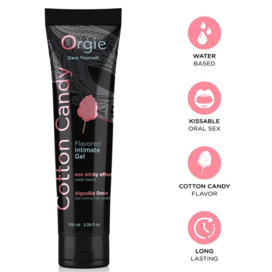ORGIE - LUBRICANTE GEL ÍNTIMO BESABLE BASE AGUA ALGODÓN DE AZÚCAR  100 ML