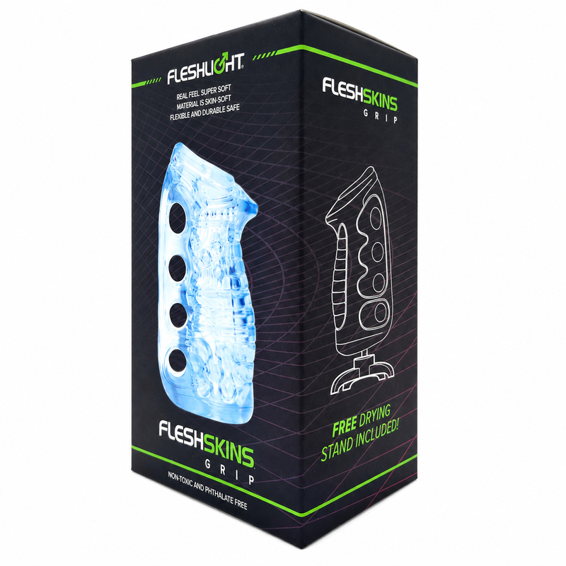 FLESHLIGHT – FLESHSKINS GRIP BLUE ICE MASTURBADOR MANUAL AZUL