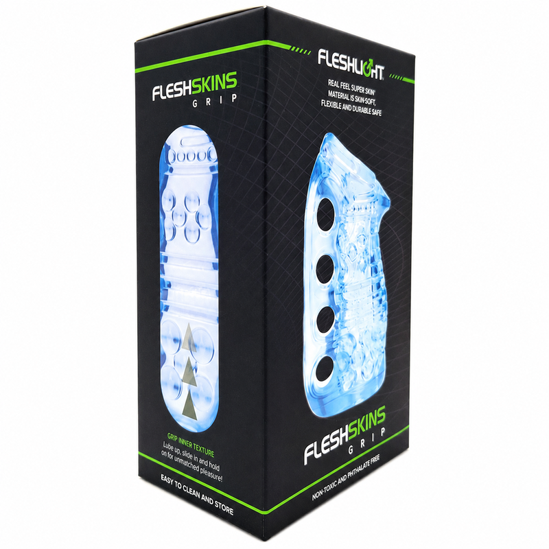 FLESHLIGHT – FLESHSKINS GRIP BLUE ICE MASTURBADOR MANUAL AZUL