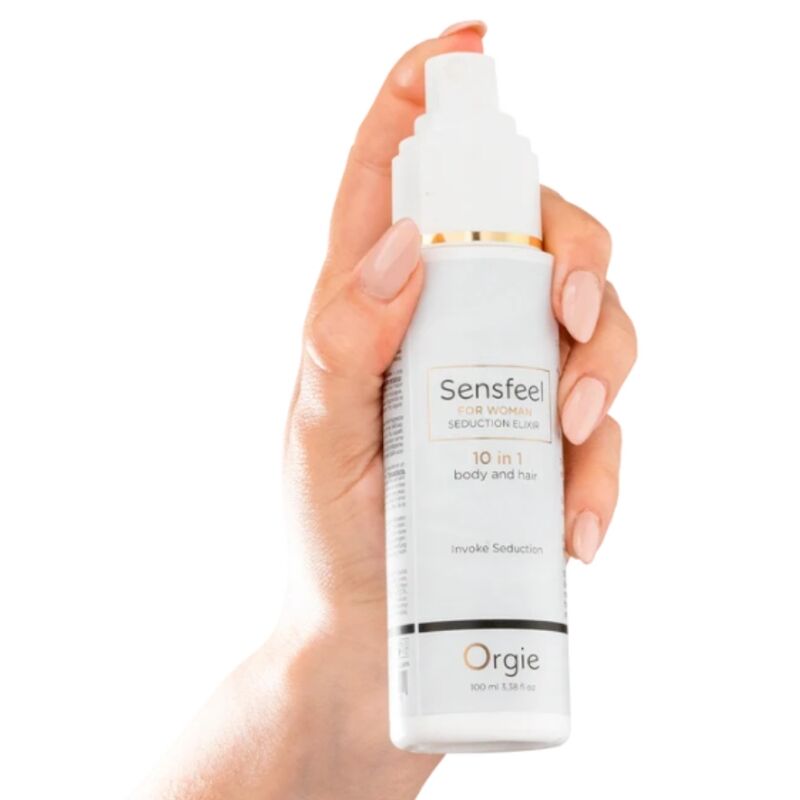 ORGIE - SENSFEEL ELIXIR DE SEDUCCIÓN PARA MUJER 10 EN 1 CUERPO Y CABELLO 100 ML