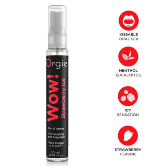 ORGIE - WOW! STRAWBERRY ICE SPRAY BUCAL BESABLE EFECTO FRÍO 10 ML