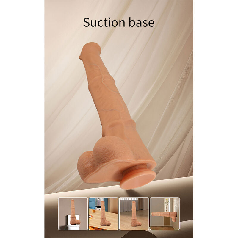 PRETTY LOVE - BENOIT DILDO REALISTA TACTO SUAVE CON PIEL DESLIZANTE 38,5 CM NATURAL