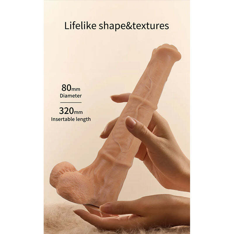 PRETTY LOVE - BENOIT DILDO REALISTA TACTO SUAVE CON PIEL DESLIZANTE 38,5 CM NATURAL