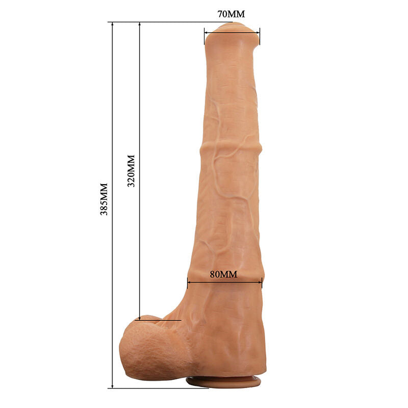 PRETTY LOVE - BENOIT DILDO REALISTA TACTO SUAVE CON PIEL DESLIZANTE 38,5 CM NATURAL