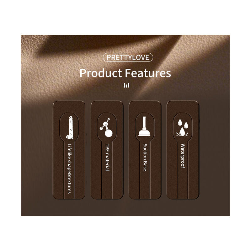PRETTY LOVE - BENOIT DILDO REALISTA TACTO SUAVE CON PIEL DESLIZANTE 38,5 CM NATURAL
