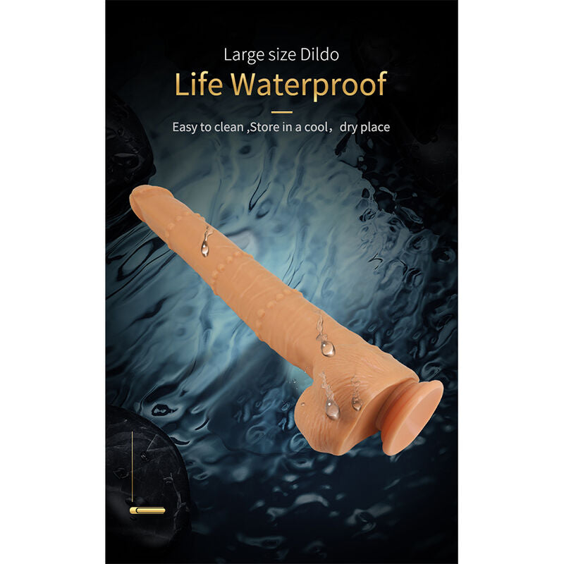 PRETTY LOVE - BRAM DILDO REALISTA TACTO SUAVE CON PIEL DESLIZANTE 40 CM NATURAL