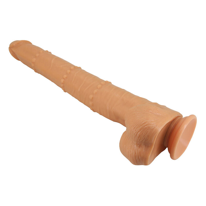 PRETTY LOVE - BRAM DILDO REALISTA TACTO SUAVE CON PIEL DESLIZANTE 40 CM NATURAL