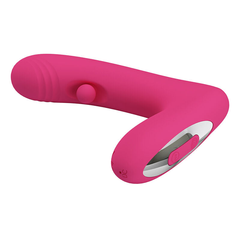 PRETTY LOVE - DUDEN VIBRADOR DE SILICONA RECARGABLE 12 MODOS DE VIBRACIÓN Y 3 MODOS DE BALANCEO ROSA