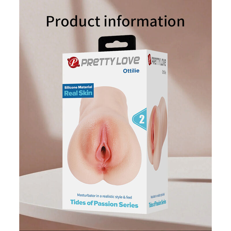 PRETTY LOVE - OTTILIE MASTURBADOR VAGINA REALISTA DE SILICONA COMPACTO NATURAL