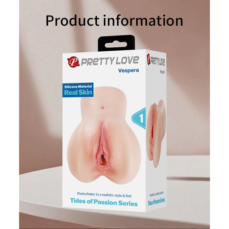 PRETTY LOVE - VESPERA MASTURBADOR VAGINA REALISTA DE SILICONA COMPACTO NATURAL