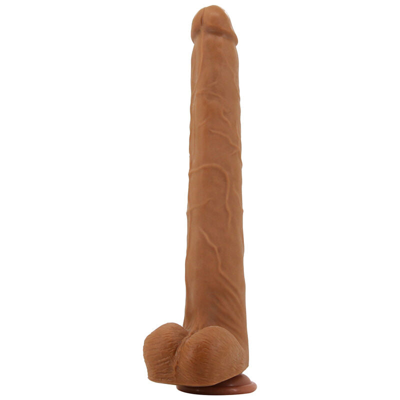 PRETTY LOVE - VIGGO DILDO REALISTA TACTO SUAVE CON PIEL DESLIZANTE 36,5 CM MARRÓN