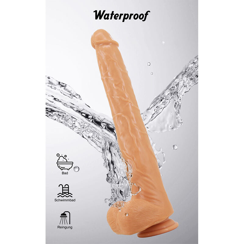 PRETTY LOVE - VIGGO DILDO REALISTA TACTO SUAVE CON PIEL DESLIZANTE 36,5 CM NATURAL