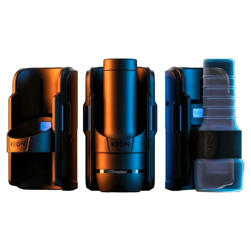 KIIROO - KEON 2 COMBO MASTURBADOR AUTOMÁTICO INTERACTIVO CON FEEL STROKER NEGRO/AZUL