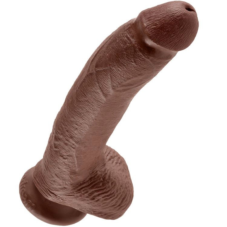 KING COCK - 9 PENE REALISTICO MARRON 22.9 CM