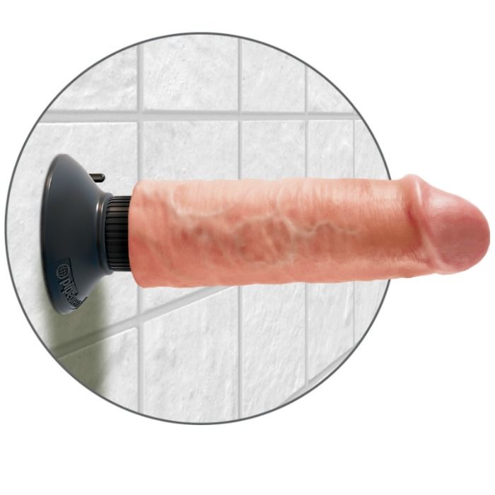 KING COCK - DILDO VIBRADOR 15.24 CM NATURAL