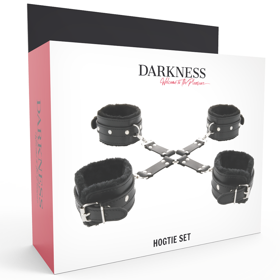 DARKNESS - ESPOSAS DE CUERO PARA PIES Y MANOS NEGRO