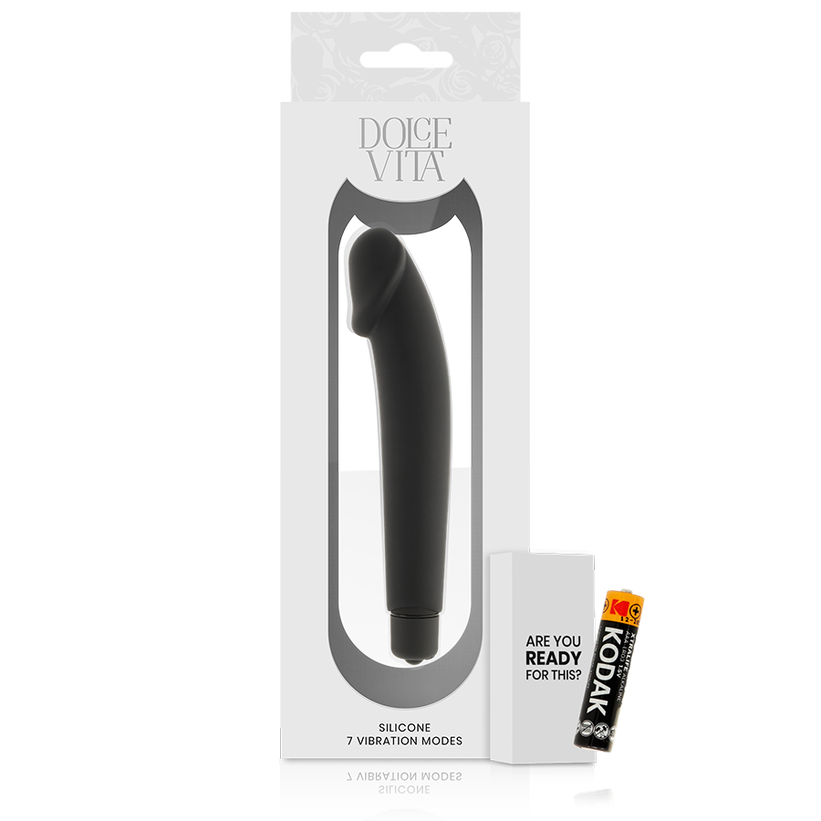 DOLCE VITA - REALISTIC VIBRADOR SILICONA NEGRO