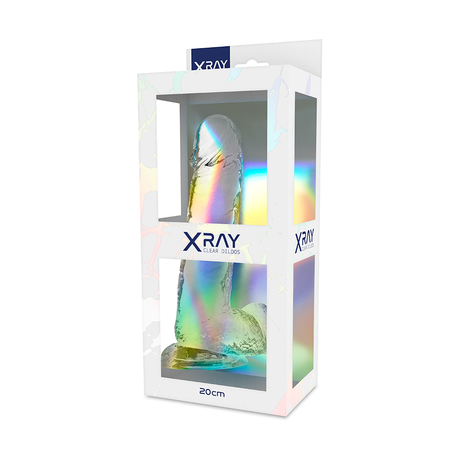 X RAY - CLEAR DILDO REALISTA TRANSPARENTE 20 CM -O- 4.5 CM