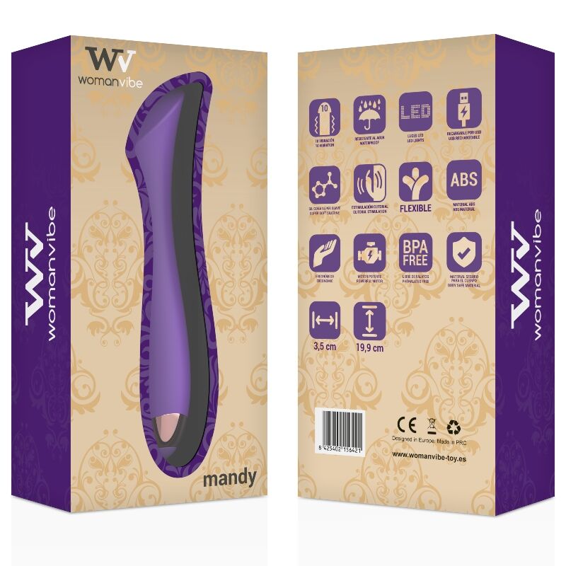 WOMANVIBE - MANDY VIBRADOR RECARGABLE SILICONA PUNTO "K"